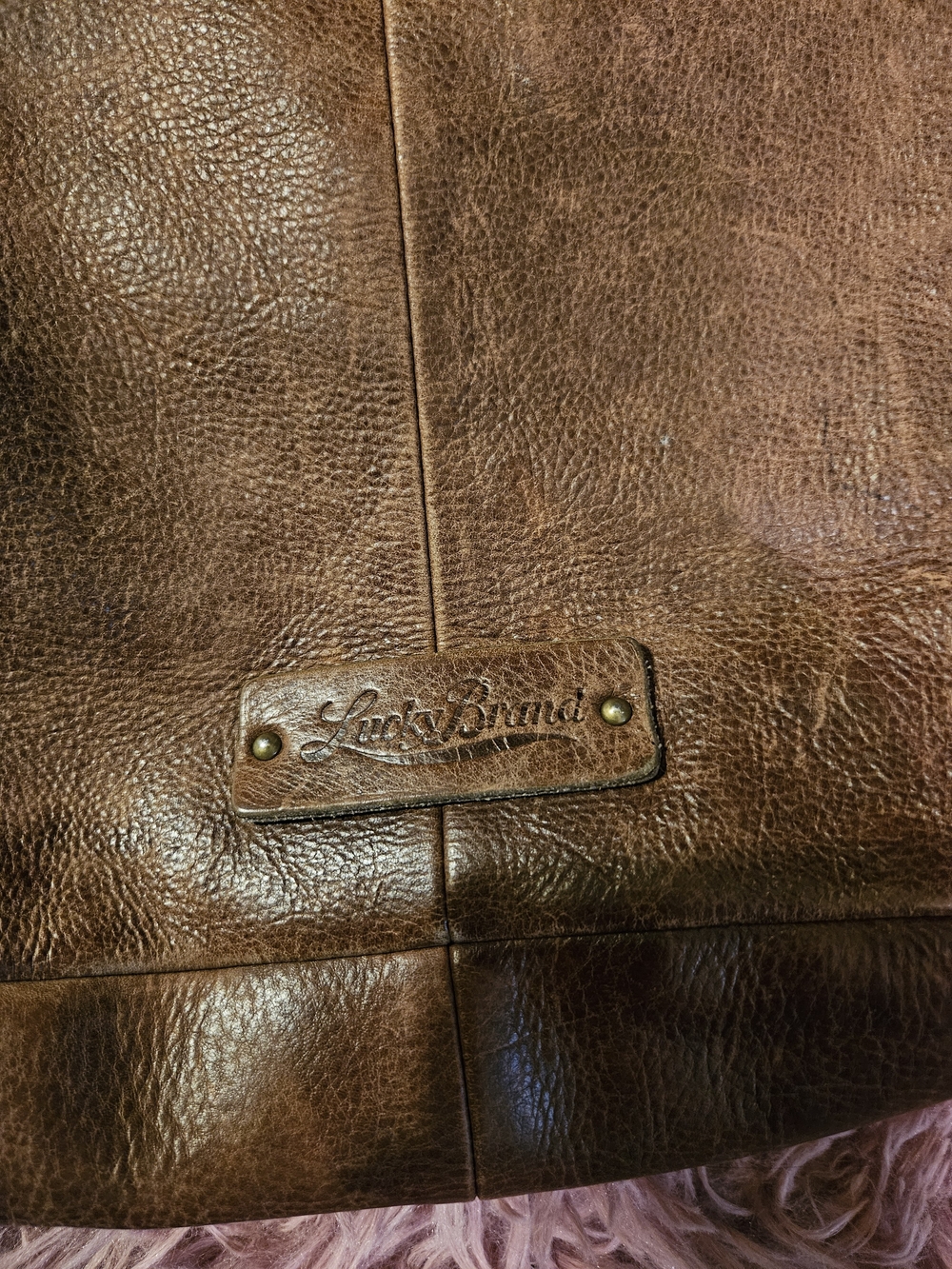 Lucky Brand✨️Vintage Boho Logan Tote-Distressed Brown - Picture 10 of 12